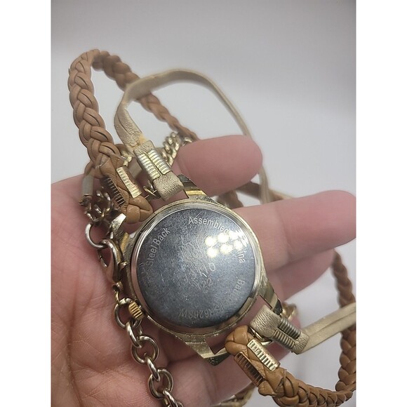 NY&C Wrap WristWatch Watch Womens Multi Strand Gold Tone Analog Jewelry Costume - Picture 11 of 14